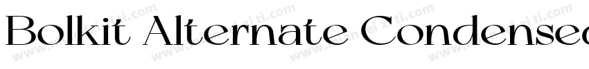 Bolkit Alternate Condensed字体转换
